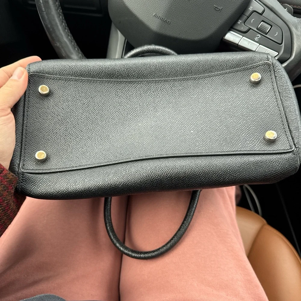 Coach Charcoal Leather Tote - Picture 3 of 3